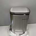 SONGMICS 1.3 Gallon (5 L) Trash Can, Stainless Steel, Step-On Pedal