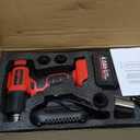 Fullyea Cordless Heat Gun, Max 550C (1022F), Hot Air Gun Kit with 5 Nozzles & 2x4.0Ah Batteries, Fast Heating, 2-Temperature Setting, Portable Heat Gun for Shrink Tubing, PVC Wrap, Crafts (Red)