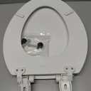 KOHLER Stonewood Quiet-Close, Elongated Toilet Seat Soft Close, Durable Wood, Easy Installation, Universal Fit, Home Essentials, White Finish, K-20466-0