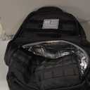 MOZETO Laptop Lunch Backpack for Men, Tactical Inspired Utility Anti-Theft Work Bag with Cooler Compartment Lunchbox (Black, 17 Inch)