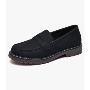 Penny Loafers for Women Business Casual Shoes Womens Platform Chunky Loafers Comfortable Dressy Slip On Work Shoes Size 7 Black