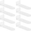 IEEK Floating Shoe Display 8 Pack,Levitating Acrylic Shoe Shelf for Wall,Clear Wall Mounted Shoe Rack Sneaker Display Shelves Space Saving Shoe Organizer Holder for Sneaker Collection