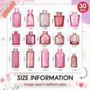 Yaomiao 30 Pcs Vases Bulk Colored Flower Glass Bud Vases Valentine Vintage Colored Glass Bottles Colorful Rustic Embossed for Home Wedding Table Decorations Gifts (Pink Series)
