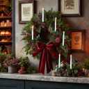 16 PCS Christmas Tree Candle Lights with Green Clips Flameless LED Taper Candles with Remote for Christmas Tree Decor (16pcs,White(B))