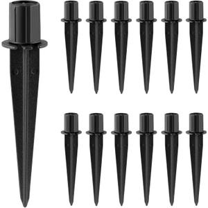 Metal Stakes Solar Lights Replacement Spike - Outdoor Ground Stake for Backyard Garden Lights Landscape Yard Pathway Patio Lamps 12 Pack - Fits 3/4" Poles (0.78" Actual), 5-3/8" Long