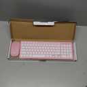 Wireless Keyboard and Mouse Combo, Compact Quiet Wireless Keyboard and Mouse Set 2.4G Ultra-Thin Sleek Design for Windows, Computer, Desktop, PC, Notebook, Laptop (Pink)