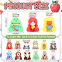 36 Pcs Welcome Back to School Gifts for Students Mini Stuffed Plush Animal Keychains Bulk First Day of School Plush for Classroom Goodie Bag Fillers Party Supplies