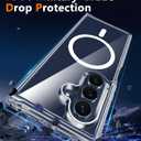 FNTCASE for Samsung Galaxy Z-Fold-7 Case: Magnetic Clear Military Grade Drop Protection Anti Yellowing Cell Phone Cover - Rugged Shockproof Protective Bumper Transparent Phonecase