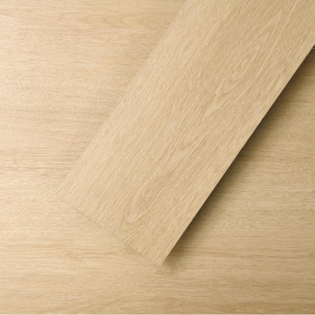 MULGREAT Peel and Stick Floor Tile, 54 Sq.Ft Waterproof Vinyl Flooring, 36 Pieces Wood-Look Self Adhesive Luxury Vinyl Plank Flooring for DIY Bathroom Laundry Bedroom RV Kitchen (Creamy Oak)