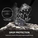 Genuine Forged Carbon Fiber Case for iPhone 15 Pro, Military Grade Drop Protection, Shockproof Phone Cover with Aluminum Alloy Buttons and Camera Frame - Glossy Black