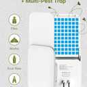 Flying Insect Trap Indoor - Plug-in Fly Catcher and Killers Includes Refills for House Flies, Fruit Flies, Gnats,and Moths, Bug Light Killer, Cover up to 600 ft, Off-White, 2 Traps + 8 Refills