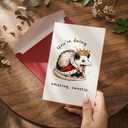 Mothers Day Gifts Card for Mom from Kids Daughter, Funny Opossum Greeting Card, You're Doing Amazing Sweetie, Funny Encouragement Possum, Motivation Congratulations Gift Ideas for Friends Coworkers