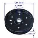 2 Pack 786848 Flat Idler Pulley Replaces Excel Hustler 786848 Pulley, Hustler 607525 Pulley Idler Hustler, Oregon 34-906 for Hustler 60 in Mower Pulley, FasTrak SD SDX Mini Z Lawn Mowers