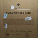 Snagle Paw Extra Wide Dog Gate,Free Standing Dog Fence with Door, Up to 52 Inch Wide Pet Gate with Support Feet for Stairs, Hallways, Doorways, Yard (Black, 2 Panels)