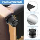 5 Inch Metal Furniture Legs Stainless Steel Adjustable Legs Black Metal Legs Round Cabinet Legs for Coffee Table Cabinet Desk Sofa Shelves, Pack of 4