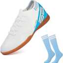 brooman Kids Futsal Indoor Soccer Shoes Boys Girls Soccer Sneakers Size 11