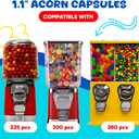 Capsule Vending Machine Translucent Acorn Capsules Empty 100 pcs 1.1 inch - Gumball Machine Capsules Bulk Party Favors Containers - Easter Basket Stuffers Gifts Pinata Stuffers DIY Craft Supplies