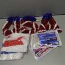 Moucuny 24Pcs Patriotic Parade Decorations 4th of July Car Decor Red White and Blue, Tinsel, Garlands, American Flag