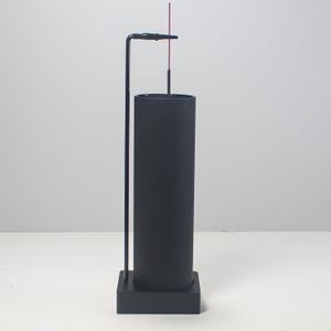 Incense Holder for Sticks,Incense Burner Holder,Modern Incense Holder for Stick with Glass Ash Catcher,Insence-Stick Holder [Anti-Ash Flying] for Yoga Spa (Upside Down Full Black)