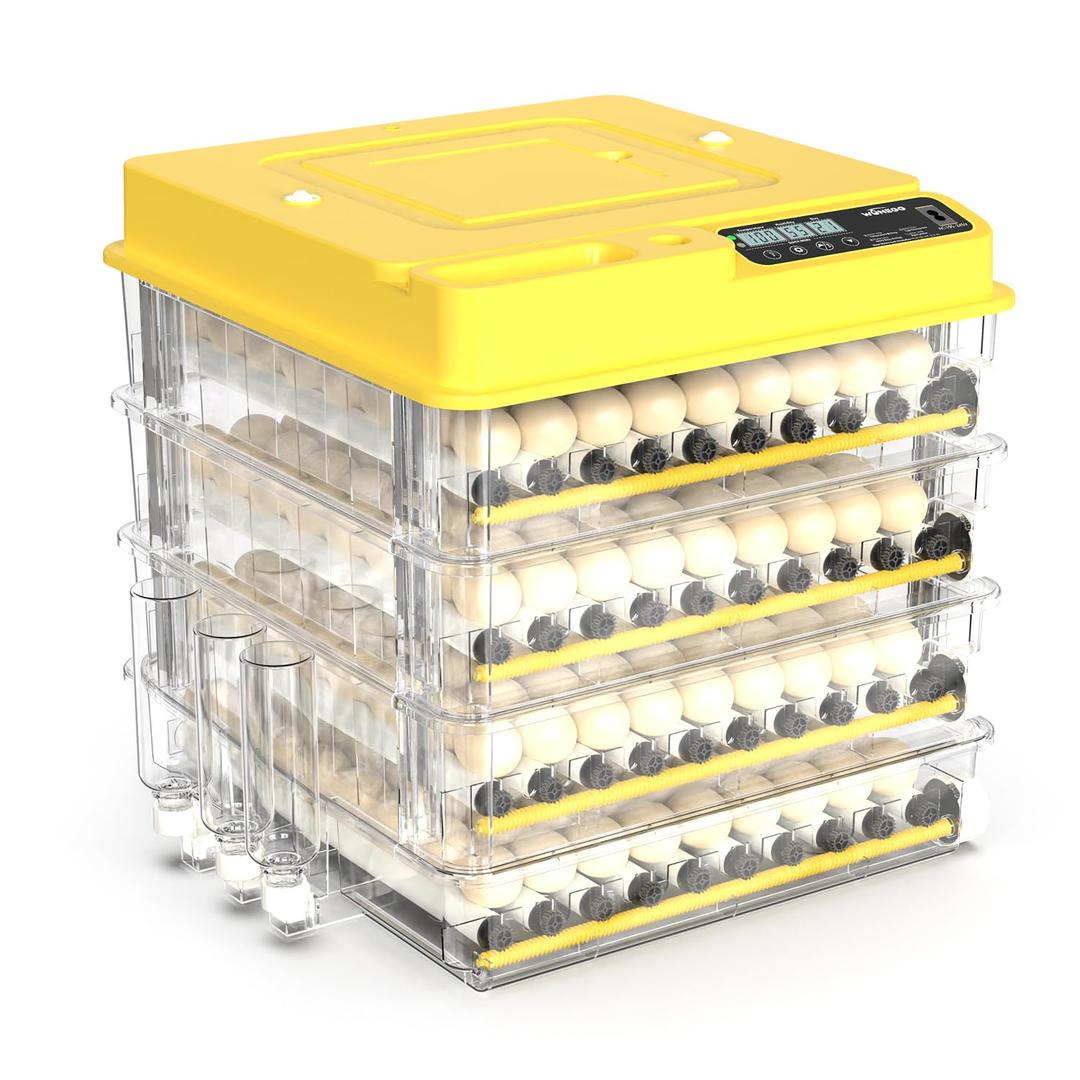 288 Egg Incubator for Hatching Eggs, Fully Automatic Egg Incubator with Auto Temp/Water/Turning, for Chicken Duck Goose Quail Pigeon Turtle Eggs, Humidity Control by Bottles, 362° View Clear Window