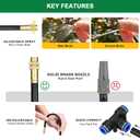 Drip Irrigation System, 2026-Upgrade 100Ft 1/4" Garden Watering System with 24 Pcs 360 Adjustable Copper Nozzles, DIY Kit for Garden, Lawn, Greenhouse, Raised Beds & Outdoor Plants