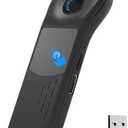Rechargeable Air Mouse for PC/iOS/Android with Touchpad Wireless PPT Presenter with Bluetooth 2.4G, Works with PowerPoint/Keynote/TikTok/Camera/Kindle App (Black)