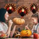 Outus Thanksgiving Hanging Paper Turkey Honeycomb Tissue Turkey Honeycomb Centerpiece for Thanksgiving Day Table Decorating Kit Party Supplies (6) Brown