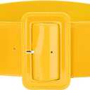 VONMELLI Stretchy Wide Women Belts Elastic Vintage Belts for Women Fashion Ladies Waist Belt for Dress (Yellow)