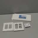 CML Matte White Decorator Screwless Wall Plate, 2-Gang Outlet Covers, 4 Pack Decorative Light Switch Plates, Scratch and Impact Resistant, Polycarbonate, Standard Size 4.68 x 4.72