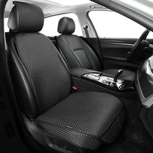 Auto Newer Car Seat Cover,Breathable Front Car Seat Cushion,Comfortable Car Seat Protector,Anti-Slip and Full Wrap Driver Car Seat Protector with Storage Pocket,Universal All Seasons(Black,1PCS)