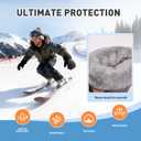 2 x Unisex Waterproof Winter Gloves Touchscreen,Windproof Thermal Ski Gloves for Men Women, Warm for Snowboarding, Hiking, Running,Outdoor Activities (Large, Light blue)