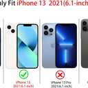 NITITOP Compatible with iPhone 14 Case with Quicksand Stand Holder Pink Glitter Sequin Design for Girls Women Luxury Bling Diamond Frame Soft TPU Shockproof Protective Phone Cover - Pink