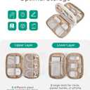 BAGSMART Electronics Organizer Travel Case, Cord Organizer for Women, Travel Cable Bag (Beige)
