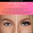 Lilly Lashes Self Adhesive Band 3D Faux Mink Eyelashes, No Lash Glue Needed, Body Heat Activated Press on Lashes, Reusable Self Adhesive Eyelashes Up to 5x, Easy to Apply & Remove (Miami)
