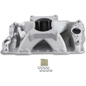 52031 air-gap Intake Manifold Aluminum Single Plane Compatible with SBC Small Block Chevy 305 350 400 1955-1995 3000-7500 RPM