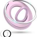 Magnetic Phone Grip for MagSafe Ring Holder, 360 Rotation Phone Grip Stand Finger Kickstand, Dual-Sided Magnetics Compatible with iPhone 17/16/15/14/13 Pro/Max MagSafe Accessories (Pink)