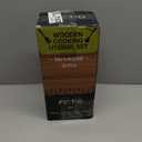 12 PCS Acacia Wooden Spoons for Cooking - Heat-Resistant, Comfort Grip,Easy to Clean, Non-stick Friendly - Kitchen Utensil Set with Holder, Spoon Rest & 6 Hooks, Ideal for Gifting