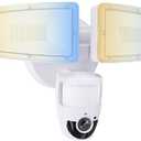 JJC Security Floodlight Camera Outdoor,1080P Smart Motion Sensor Outdoor Lights with Camera(4 Working Modes), 110dB Siren 25W 2200 Lumen Brightness, IP65 Weatherproof, 2-Way Talk