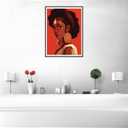 UPABLUNSO African Woman Wearing Earrings Diamond Painting Kit for Adults 5D Diamond Art for Beginners DIY Full Drill Paintings with Diamonds Art for Adults for Home Room Wall Decor 12x16inch