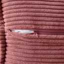 MIULEE Decorative Throw Pillow Covers for Couch Bed Livingroom 20x20 Inch Set of 2 Cranberry Red Boho Accent Throw Pllows Broadside Striped Patchwork Soft Corduroy Pillowcases