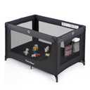 Pamo Babe Portable Crib Baby Playpen with Mattress and Carry Bag (Black)