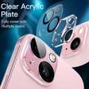JETech Camera Lens Protector for iPhone 15/15 Plus, 3-Pack