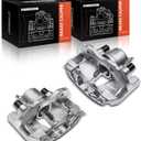 A-Premium Disc Brake Caliper Assembly with Bracket Compatible with Select Ford Models - Focus 2004 2005 2006 2007 - Front Driver and Passenger Side, 2-PC Set