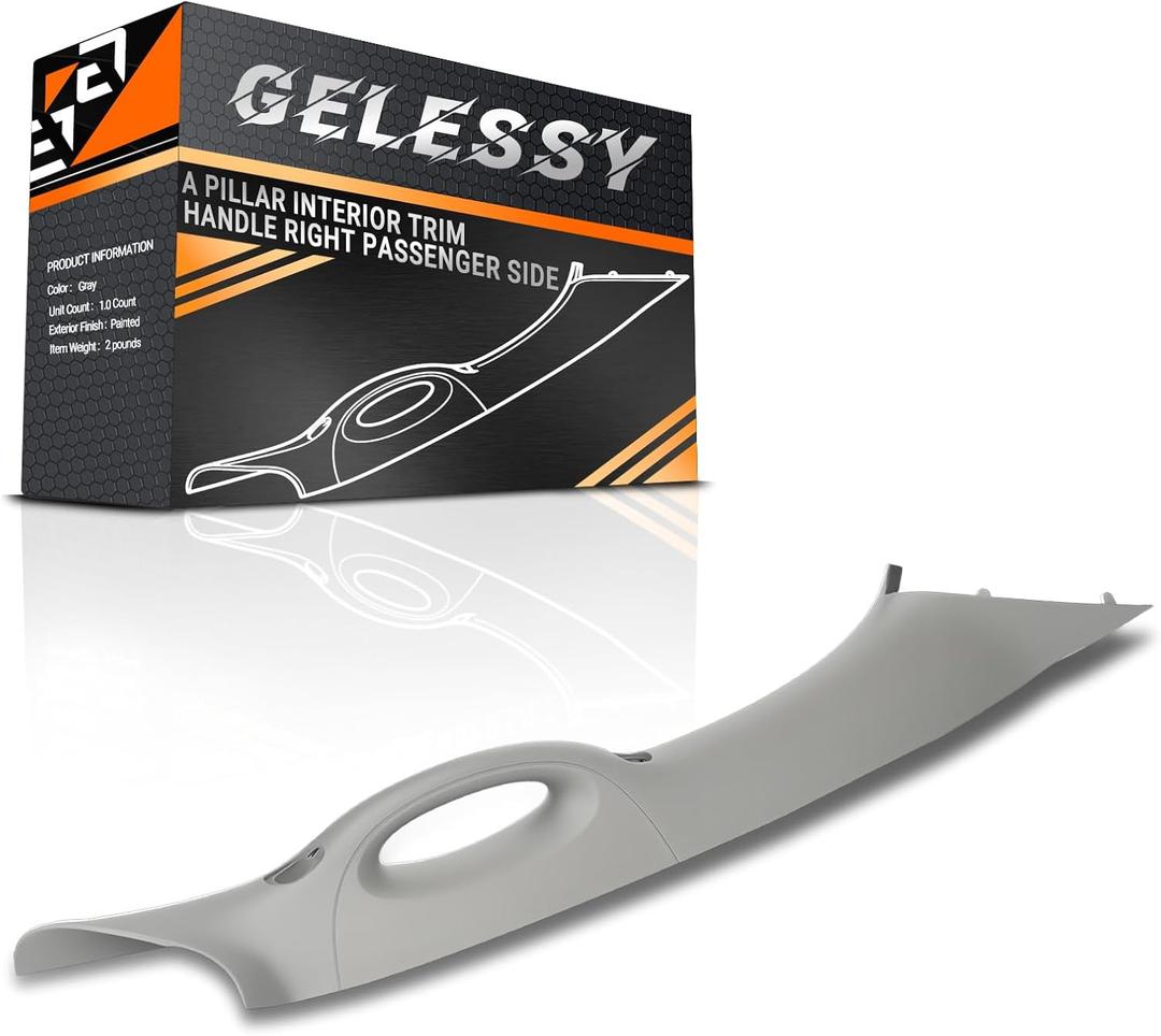 A Pillar Interior Trim Handle Right Passenger Side 4L3Z-1503598-AAB Compatible with 2004-2008 Ford F-150 F150 2006-2008 Lincoln Mark LT A Pillar Grab Handle Passenger Side (Gray)