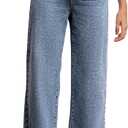 BLENCOT Maternity Jeans for Women High Waist Straight Leg Pregnancy Denim Pants with Pockets (Beige, L)