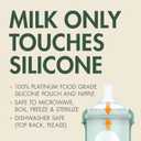 Boon Nursh Bottles - Silicone Baby Bottles Help Ease Colic Symptoms - Reusable Food-Grade Silicone Pouches with Polypropylene Shell - Medium Flow - 8 Oz - Speckle Green