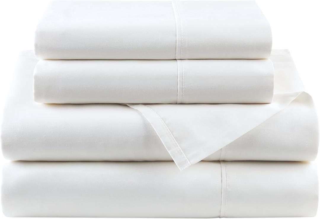 Alpha Cotton – Cotton Rich Sheet Set, 4 Pieces – King Size – Soft, Durable & Breathable Bed Sheets