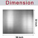 Reversible Stainless Steel Backsplash Behind Stove Metal BackSplash Panel Stainless Steel Cooking Backsplash Wall Panel for Kitchen Cooking Panel Pre Drilled Holes Matching Screws (36 x 32 Inch)