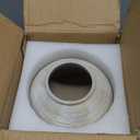 Rustic Farmhouse Vase Home Decor - 6 in Ceramic Boho Decorative Vase for Decor, Round Clay Whitewashed Terracotta Bowl vase for Living Room, Table, Shelf, Centerpieces