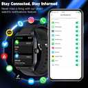 Smart Watch for Women Men(Answer/Make Call), Smartwatches with Heart Rate/SpO2/Sleep/Stress Monitor, IP68 Waterproof Activity Tracker for Android iPhone, 100+ Sports Fitness Watches (Black, 2.01)